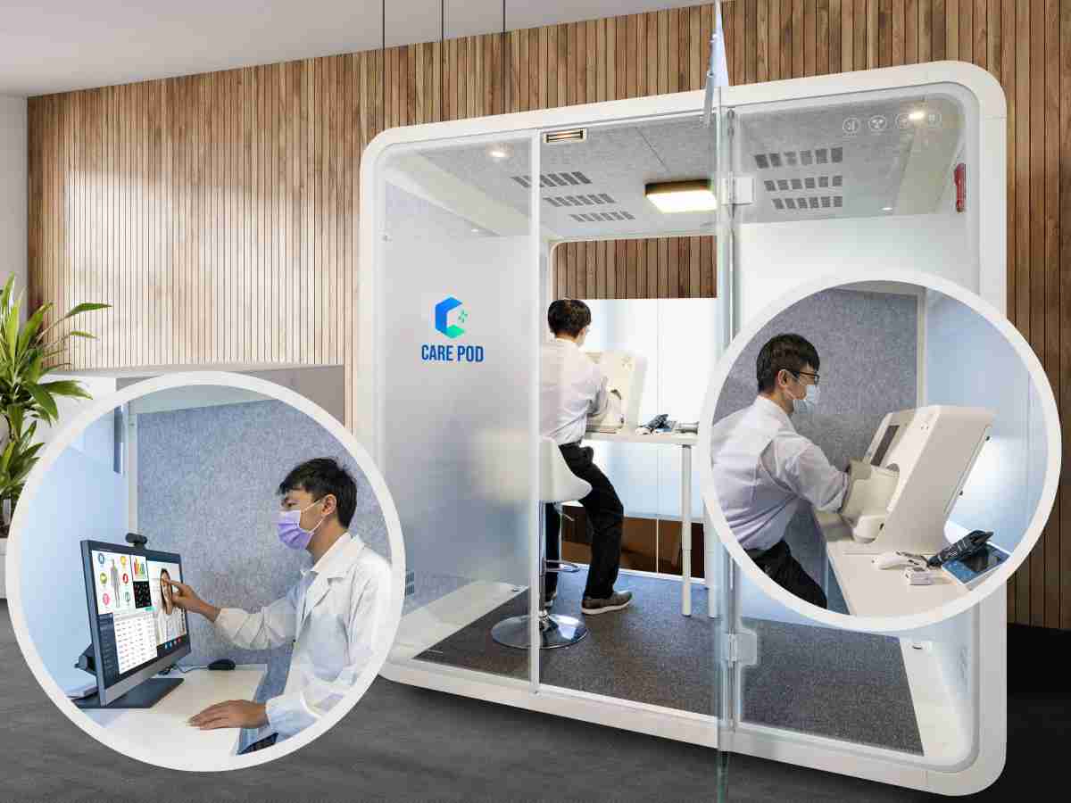 达擎于医疗科技展中展出＂远距诊疗舱＂，，，，以因应医疗数字化及社会高龄化趋势下、、复诊及慢性病患等族群对于远距看诊需求逐渐升高所推出的创新整合方案。。多功能合一、、、高隐私性的远距诊疗舱可根据病患端与医师端的不同需求，，提供弹性化及客制化功能，，节省医生和病患的精力及时间